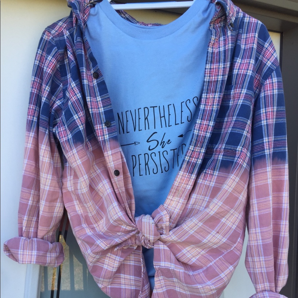 Vintage dip dye flannel
